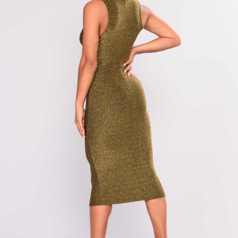Black and gold sleeveless dress - Picture 5 of 6